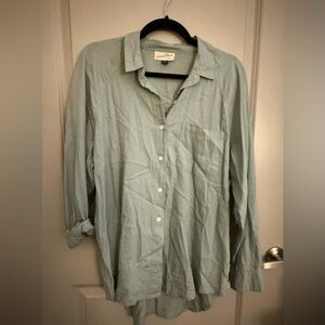 Universal Thread Sage Green Button Down Oversized Shirt | Size Medium